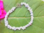 Blue Lace Agate Chip Stone Bracelet A172