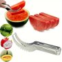 Stainless Steel Watermelon Slicer - Easy Cut Fruit Cutter & Block Maker Perfect For Bbqs & Outdoor Cooking