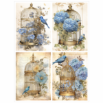 Tear Resistant Deco Print A6 Birdcages