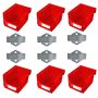 6PCS Pegboard Compatible Workshop Storage Bin