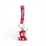 Cartoon Red Bowtie Bear Keychain