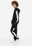 Track Pants - Black block-coloured