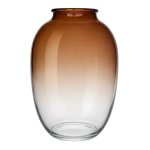 Ombre Oval Glass Vase Amber Blue - Blue