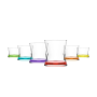6 Piece 300ML Derin Colour Whisky Glass SGN1349