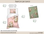 Kids Duvet Set Peachy Cute Girly Sloth