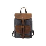 Leather Canvas Portable Waterproof Backpack