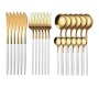 24 Piece Stainless Steel Flatware Set - Gold