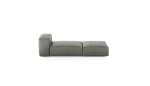 Lounger - Leather - Light Grey - 220CM X 84CM