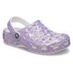 Classic Iridescent Geometric Clog Kids Age 5+ - White J3