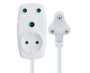Switched Light Duty Extension Lead 5M - White 1 X 10A Socket +1 X Schuko Socket
