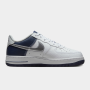 Nike Junior Air Force 1 LV8 White/silver/navy Sneaker