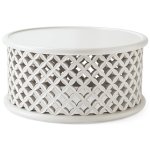 White Bamileke Side Table