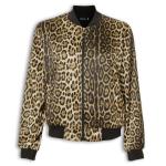 Animal Print Bomber Jacket