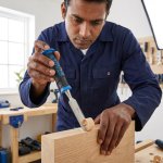 24MM Woodworking Flat Chisel With Ergonomic Grip Handle