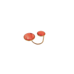 Double Bubble Cherry Acrylic Ring - 54 Red Transparent