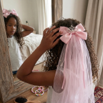 Pink Bow Tiara Hair Clip Hair Accessory