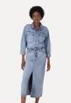 Levi's Western Dnm Midi Dress Z - Blue