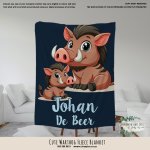 Fleece Blanket Cute Warthog