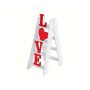 Reptronic White Wooden Ladder Table Top Decor With The Word Love