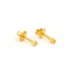 MINI Gold Plated April Crystal 2MM