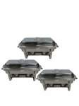 Smte Super Chef Chafing Dish 16 Litre Set Of 3 With Keychain