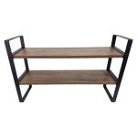 Metal And Wood Standing Shelf 2 Rack 50CM