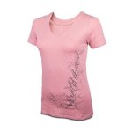 WLA176 Cameo Filagree V Neck Tee - 3XL