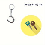 Zinc Alloy Equestrian Keychain Horseshoe Keychain Horse Thorn Keychain Horse Badge Keychain Horse Perch Keychain