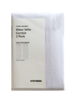 2 Pack Taped Sheer Voile Curtains - 140 X 218 Cm White