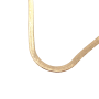 0 5M Gold Herring Bone Opera Necklace - Gold