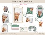 Cot Duvet Bedding Girly Bow Baby Highland Cow Set