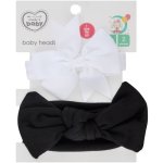 Clicks Headsband Black & White 2 Pack