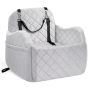 Pulsefay Dog Booster Car Seat For Small Dog Memory Foam Car Seats For Dog Grey