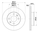 Stone Brake Disc Front – Vented 241×18 48.8 – BR13054