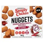 Simply Chicken Hot & Spicy Frozen Chicken Nuggets 400G