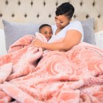 Faux Mink Bella - Plain Coral Pink - 220 X 240 Cm Queen 1 Ply 3.5KG