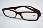 Reading Glasses Black brown Plastic Frame