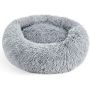Calming Donut Bed For Puppy And Kitten Light Grey 20INCH