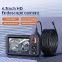 High-definition Digital Endoscope Industrial Endoscope 8MM Inspection Camera 4.3-INCH Lcd Screen IP67 Waterproof Snake Camera With 8 LED Lights 1/5/10 Meter Semi-rigid Cable Suitable