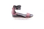 Women's Leather Espadrille Wedge Sandal