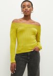 Asymmetrical Off The Shoulder Top - Chartreuse