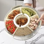 360 Degree Rotating 6-COMPARTMENT Spice & Snack Hub