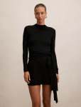 Margot Tie Waist MINI Dress - 18 Black