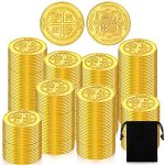 Hanaive 100 Pcs Metal Pirate Coins Treasure Chest Spanish Doubloon Fake Coins Tokens For Kids Board Games Pirate Party Cosplay G