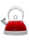 SWISS Gourmet Whistling/stove Top Kettle - 2.5L S/steel - Red