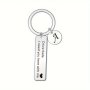 Drive Safe I Need You Here With Me Keychain Alphabet Initial Letter Stainless Steel Key Chain Ring Gift For Him Her Boyfriend Husband