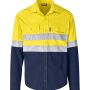 Dromex High Viz Long Sleeve Shirt Yellow/navy XXXL