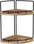 Corner Shelf Wooden Iron Rack Shelf