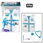 Kids Doctor Costume Set Surgery Dress Up Role Play Kit & Accessories