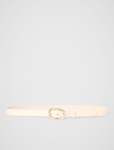 Tara Twist Buckle Belt - Lxl Ivory